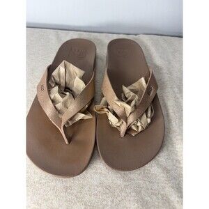 Reef Womens Cushion Court Flip Flop Sandal Rose Gold Sz 8